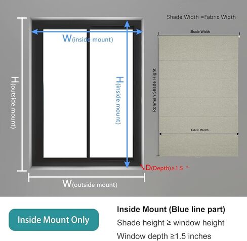 Changshade No Drill Roman Shades Cordless Blinds Blackout for Indoor Windows, Room Darkening Black Out Tension Rod No Hardware No Tools Inside Mount, Shade Size 47 Inches Wide 64 Inches High, Beige in Saudi Arabia