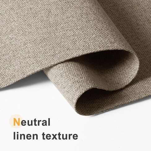 BERISSA Blackout Roman Shades for Indoor Windows Cordless,Pull Down Linen Fabric Roman Blinds,Privacy Window Shades for Door Windows,Bedroom,Office,Easy to Install,Light Brown,46" W x 48" H in Kuwait