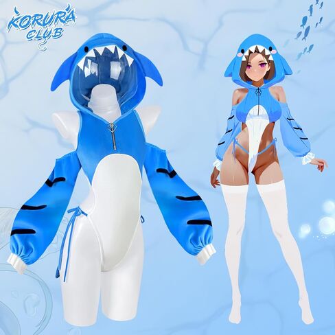KORURACLUB Shark Bodysuit Cosplay Sexy lingerie Shark Costume Women Animal Costumes in Saudi Arabia
