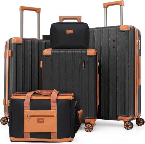 Luggage Sets 5 Piece Suitcase with Wheels，ABS Hard Case Luggage with Detachable Spinner Wheels，Carry on Luggage Set with TSA Lock （20/24/28 Inch） in Saudi Arabia