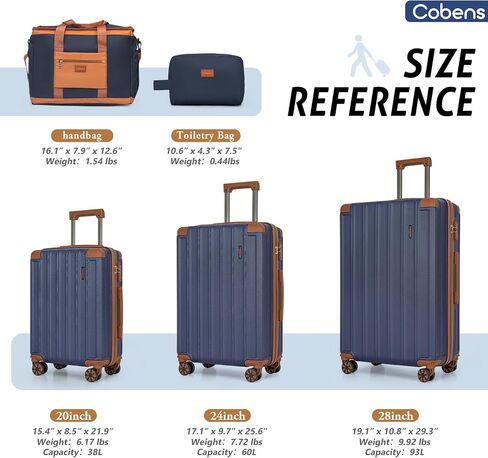 Luggage Sets 5 Piece Suitcase with Wheels，ABS Hard Case Luggage with Detachable Spinner Wheels，Carry on Luggage Set with TSA Lock （20/24/28 Inch） in Saudi Arabia