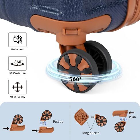 Luggage Sets 5 Piece Suitcase with Wheels，ABS Hard Case Luggage with Detachable Spinner Wheels，Carry on Luggage Set with TSA Lock （20/24/28 Inch） in Saudi Arabia