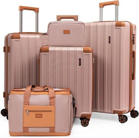 Luggage Sets 5 Piece Suitcase with Wheels，ABS Hard Case Luggage with Detachable Spinner Wheels，Carry on Luggage Set with TSA Lock （20/24/28 Inch） in Saudi Arabia