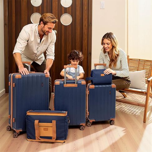 Luggage Sets 5 Piece Suitcase with Wheels，ABS Hard Case Luggage with Detachable Spinner Wheels，Carry on Luggage Set with TSA Lock （20/24/28 Inch） in Saudi Arabia