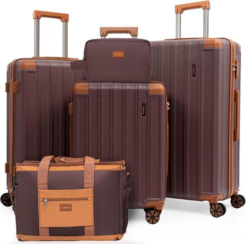 Luggage Sets 5 Piece Suitcase with Wheels，ABS Hard Case Luggage with Detachable Spinner Wheels，Carry on Luggage Set with TSA Lock （20/24/28 Inch） in Saudi Arabia