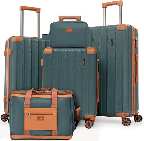 Luggage Sets 5 Piece Suitcase with Wheels，ABS Hard Case Luggage with Detachable Spinner Wheels，Carry on Luggage Set with TSA Lock （20/24/28 Inch） in Saudi Arabia