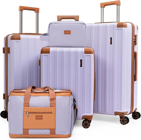 Luggage Sets 5 Piece Suitcase with Wheels，ABS Hard Case Luggage with Detachable Spinner Wheels，Carry on Luggage Set with TSA Lock （20/24/28 Inch） in Saudi Arabia