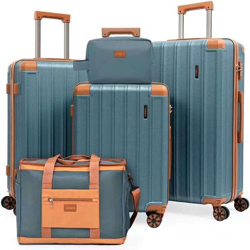Luggage Sets 5 Piece Suitcase with Wheels，ABS Hard Case Luggage with Detachable Spinner Wheels，Carry on Luggage Set with TSA Lock （20/24/28 Inch） in Saudi Arabia