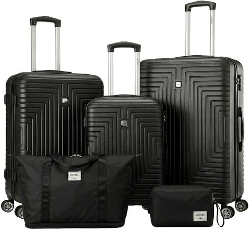 Hoteel Luggage Sets 6 Piece ABS+PC Hardside, 4-Year Warranty, Luggage Set with Spinner Wheels, TSA Lock, Lightweight Carry on Luggage, 16"/20"/24"/28" Suitcase with Duffel & Organizer, Beige in Saudi Arabia