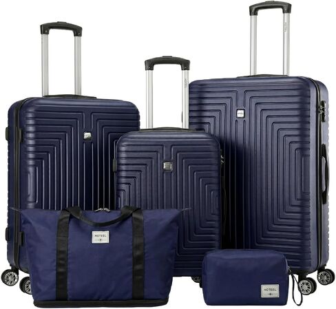 Hoteel Luggage Sets 6 Piece ABS+PC Hardside, 4-Year Warranty, Luggage Set with Spinner Wheels, TSA Lock, Lightweight Carry on Luggage, 16"/20"/24"/28" Suitcase with Duffel & Organizer, Beige in Saudi Arabia