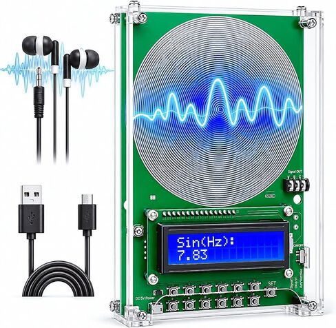 Frequency Generator for Healing, 0.01Hz–30kHz Adjustable Range, 7.83Hz Schumann Resonance Generator, USB Powered with LCD Display for Meditation, Sleep and Yoga in Saudi Arabia