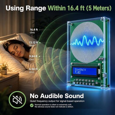 Frequency Generator for Healing, 0.01Hz–30kHz Adjustable Range, 7.83Hz Schumann Resonance Generator, USB Powered with LCD Display for Meditation, Sleep and Yoga in Saudi Arabia