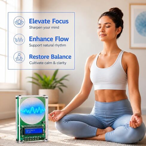 Frequency Generator for Healing, 0.01Hz–30kHz Adjustable Range, 7.83Hz Schumann Resonance Generator, USB Powered with LCD Display for Meditation, Sleep and Yoga in Saudi Arabia