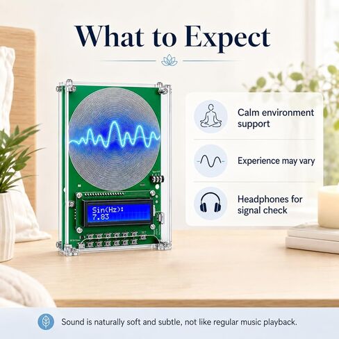Frequency Generator for Healing, 0.01Hz–30kHz Adjustable Range, 7.83Hz Schumann Resonance Generator, USB Powered with LCD Display for Meditation, Sleep and Yoga in Saudi Arabia