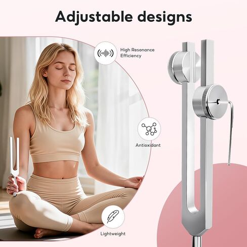 TABARO Tuning Forks for Healing Set - Includes 128HZ 136.1HZ 256HZ 384HZ Weighted & Unweighted Tuning Forks for Chakra/Sound Therapy/Yoga/Meditation/Gift/Mother's Day in Kuwait