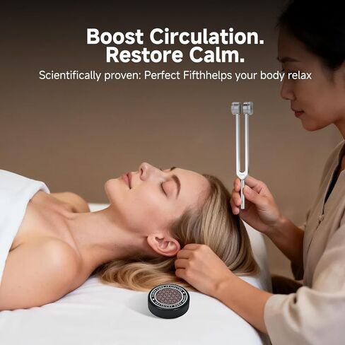Tuning Forks for Healing Set, 128Hz, 136.1Hz, 256Hz, 384Hz & Activator, Reflex Hammer, Medical Grade Sound Healing Instruments–Pure Frequencies Tuning Forks for Stress Relief/Chakra/Sound Therapy/Yoga in Saudi Arabia