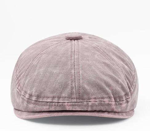 Vintage Newsboy Flat Cap Mens Womens Classic 8 Panel Gatsby Adjustable Washed Cotton Ivy Cabbie Hat Retro Golf Driving Hat in Saudi Arabia