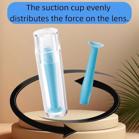 Hard Contact Lens Remover Tool Kit - 12 Pieces Suction Cup Plunger for RGP and Scleral Lenses, Soft Silicone Material for Gentle Lens Removal and Application in Saudi Arabia