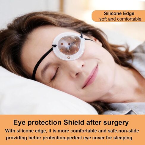 2 Pack Cataract Surgery Eye Shield, Clear Plastic Medical Eye Patch with Adjustable Strap and Silicone Edging for Post Surgery,Comfortable Eye Protection for Adults and Kids in Saudi Arabia