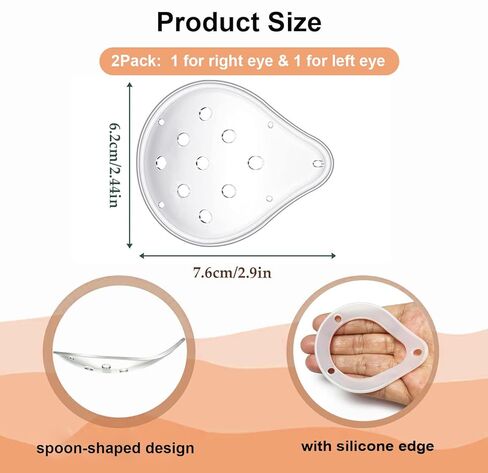 2 Pack Cataract Surgery Eye Shield, Clear Plastic Medical Eye Patch with Adjustable Strap and Silicone Edging for Post Surgery,Comfortable Eye Protection for Adults and Kids in Saudi Arabia
