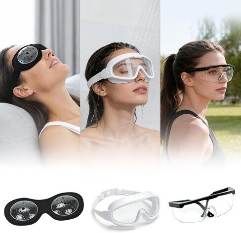 3pcs Eye Shield After Cataract Surgery, Sleep Eye Mask After Eye Surgery, Showering Waterproof Eye Shield After Surgery, Safety Eye Protector with Side Shields, for Adult Sleeping, Bathing, or Go Out in Kuwait
