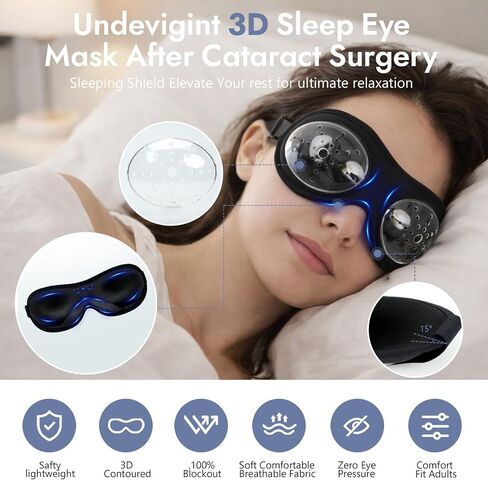 3pcs Eye Shield After Cataract Surgery, Sleep Eye Mask After Eye Surgery, Showering Waterproof Eye Shield After Surgery, Safety Eye Protector with Side Shields, for Adult Sleeping, Bathing, or Go Out in Kuwait