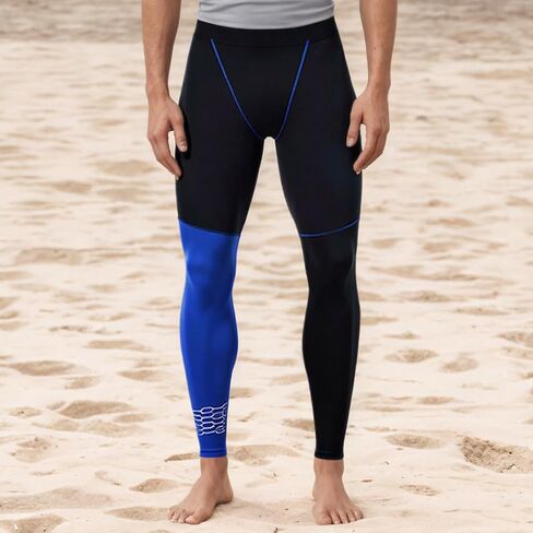Men High Elastic Breathable Training Fitness Compression Pants Long Tights for Sports Running Gym Workout in Kuwait