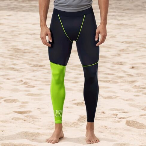 Men High Elastic Breathable Training Fitness Compression Pants Long Tights for Sports Running Gym Workout in Kuwait
