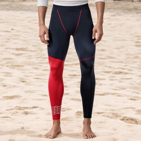 Men High Elastic Breathable Training Fitness Compression Pants Long Tights for Sports Running Gym Workout in Kuwait