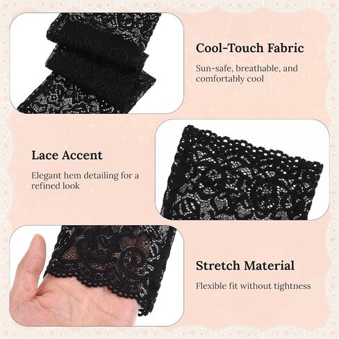 5 Pairs Women Lace Arm Sleeves Elegant Lace Sleeves to Cover Arms Fingerless Arm Covers Warmers for Women, 5 Colors in Kuwait