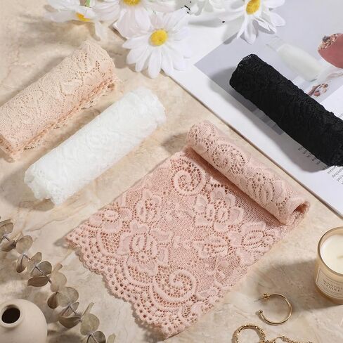 4 Pairs Lace Arm Sleeves Fingerless Lace Sleeves Floral Hollow Arms Cover Elbow Length Arm Sleeve for Women in Saudi Arabia