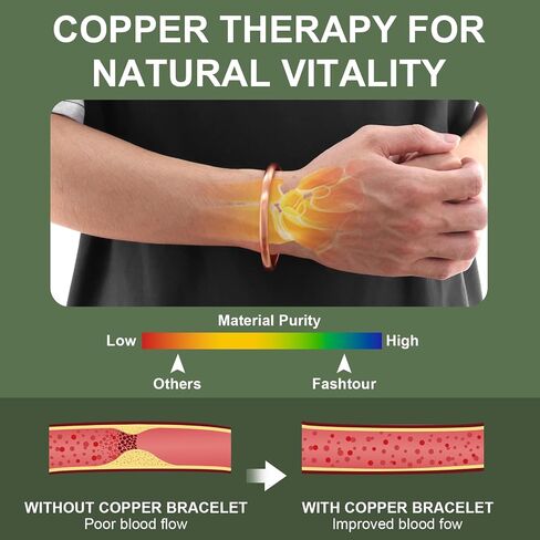 Pure Copper Bracelet – Copper Bracelet for Men & Women – 100% Solid, Raw & Uncoated Handmade Hammered Tibetan Cuff Bangle (Arc of Nature) in Saudi Arabia