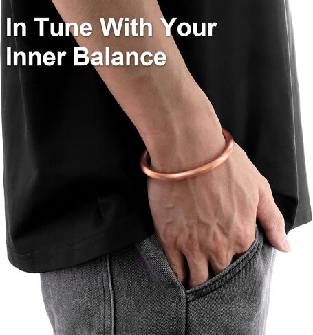 Pure Copper Bracelet – Copper Bracelet for Men & Women – 100% Solid, Raw & Uncoated Handmade Hammered Tibetan Cuff Bangle (Arc of Nature) in Saudi Arabia