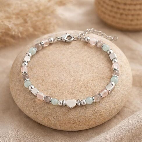 Healing Bracelet for Women – Inspirational Gift for Her, Mother's Day,Moonstone Labradorite Green Aventurine Bracelet, Get Well Soon Gift, Meaningful “Next Chapter" Jewelry with Message Card in Saudi Arabia
