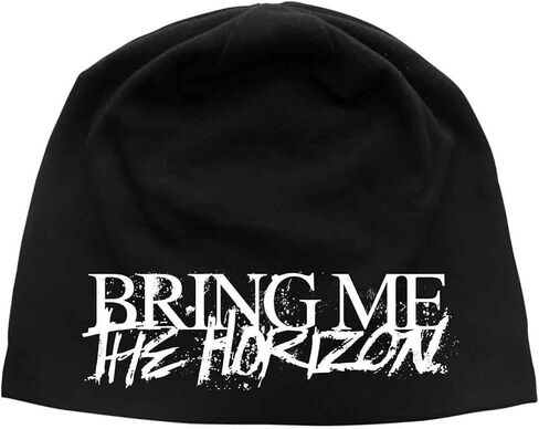 Bring Me The Horizon Beanie Hat Cap Horror Band Logo Official Black Jersey Print Size One Size in Saudi Arabia