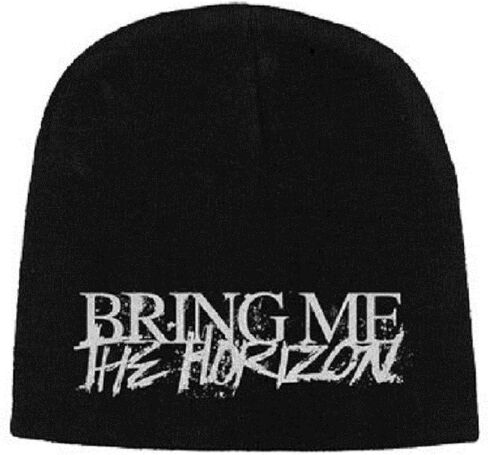 Bring Me The Horizon Beanie Hat Cap Horror Band Logo Official Black Jersey Print Size One Size in Saudi Arabia