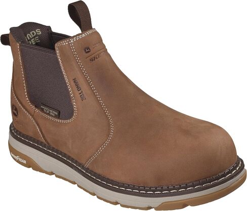 Skechers Men's John Deere By Skechers Chelsea Safety Boots -Carbon Nano Toe Hands Free Slip-ins in Kuwait