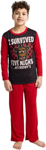 مجموعة بيجامة للأولاد مكونة من 4 قطع من Bioworld Five Nights At Freddy's I Survived in Kuwait