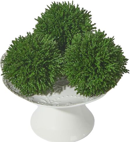 Heleze 4 Inch Decorative Balls, Real Touch Cedar Topiary Ball Faux Greenery Boxwood Balls for Centerpiece Bowls Farmhouse Home Decor 3 Pcs in Saudi Arabia
