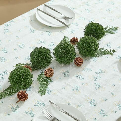 Heleze 4 Inch Decorative Balls, Real Touch Cedar Topiary Ball Faux Greenery Boxwood Balls for Centerpiece Bowls Farmhouse Home Decor 3 Pcs in Saudi Arabia
