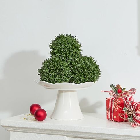 Heleze 4 Inch Decorative Balls, Real Touch Cedar Topiary Ball Faux Greenery Boxwood Balls for Centerpiece Bowls Farmhouse Home Decor 3 Pcs in Saudi Arabia