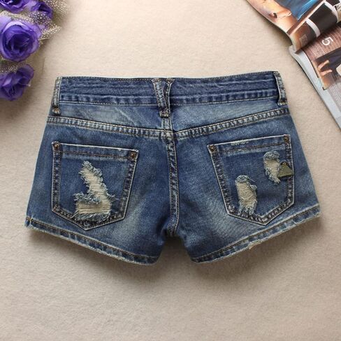 Fensajomon Women's Low Rise Summer Ripped Distressed Frayed Denim Shorts Sexy Jean in Kuwait