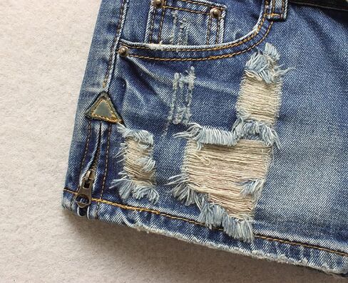 Fensajomon Women's Low Rise Summer Ripped Distressed Frayed Denim Shorts Sexy Jean in Kuwait