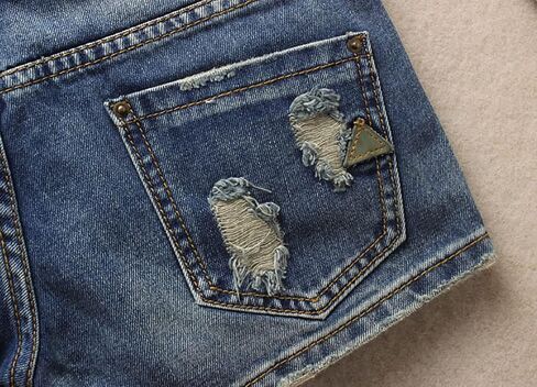 Fensajomon Women's Low Rise Summer Ripped Distressed Frayed Denim Shorts Sexy Jean in Kuwait
