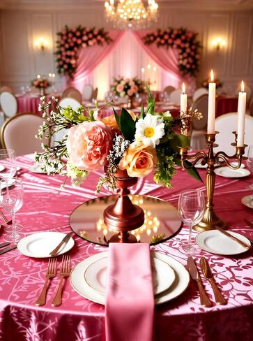 12 Pcs 10 Inch Mirror Centerpieces Decorative Trays Thickness 1.5 mm (Rose Gold) in Saudi Arabia