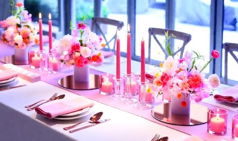 12 Pcs 10 Inch Mirror Centerpieces Decorative Trays Thickness 1.5 mm (Rose Gold) in Saudi Arabia