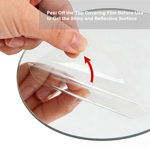 12 Pcs 10 Inch Mirror Centerpieces Charger Plates Decorative Trays Thickness 1.5 mm (Silver) in Saudi Arabia