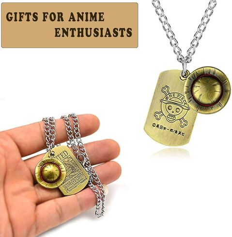 Anime Skeleton Pendant Necklace, The Straw Hat Rope Chain Pendant Necklace for Cap Cosplay in Saudi Arabia