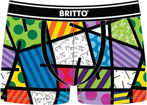Britto Romero Men's Boxer Briefs with Artwork Pattern, Colorful Landscape, Abstract, 2 Pairs per pack in Saudi Arabia