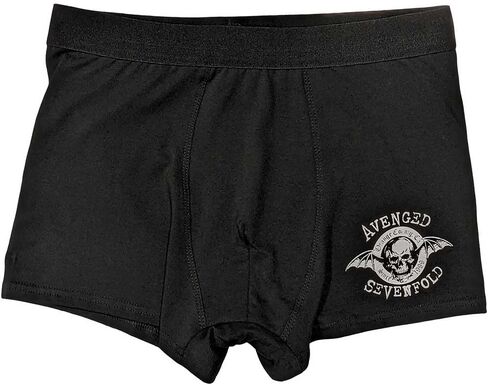 منتجات Rock Off المرخصة رسميًا للرجال من Avenged Sevenfold Classic Deathbat Boxers باللون الأسود in Kuwait